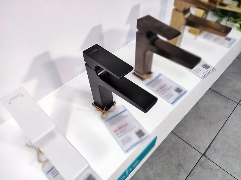 Смеситель для раковины Hansgrohe Metropol матовый черный, прямоугольная форма, с донным клапаном - фото 5
