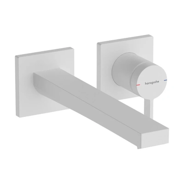 Смеситель для раковины Hansgrohe Tecturis E матовый белый - фото 1