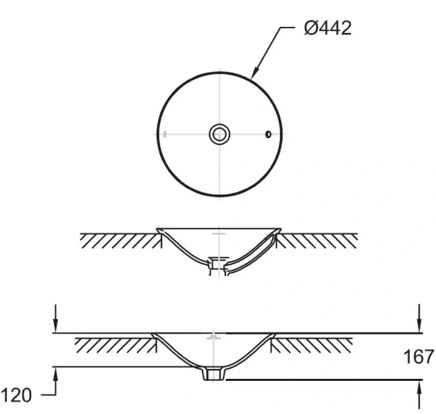 Раковина Jacob Delafon Carillon 45 см - фото 2