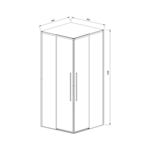 Душевой уголок Vincea Slim-N 90х90 см профиль черный стекло тонированное - фото 2