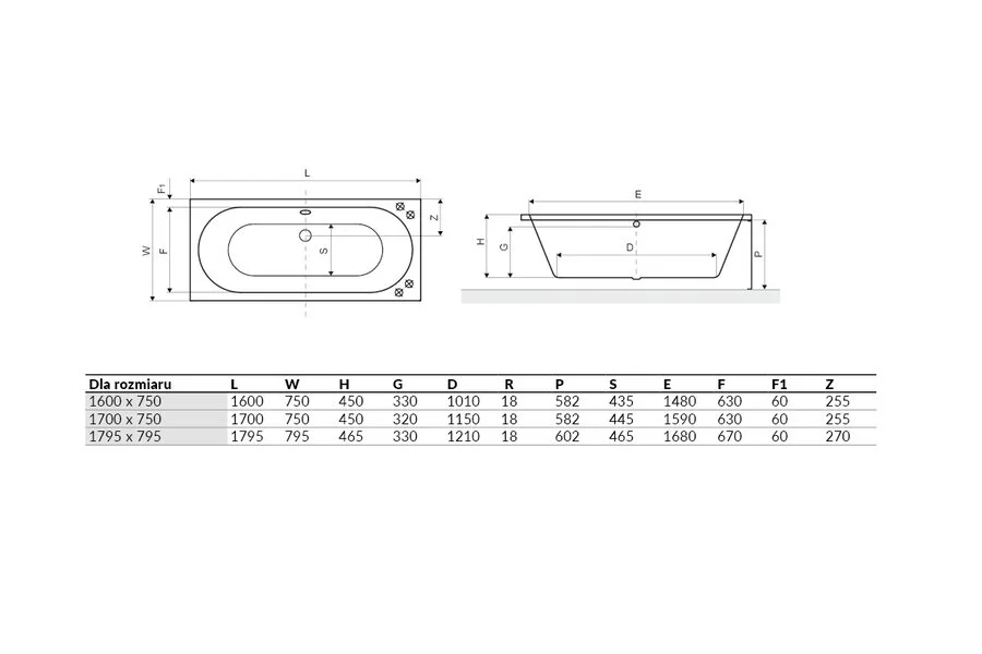 Ванна акриловая Excellent Oceana Slim 170 х 75 см, белая, WAEX.OCE17WHS - фото 2