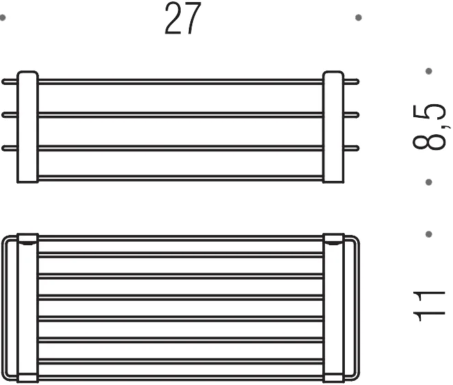 Полочка для ванной Colombo Angolari B9632 металлическая, белые, черные - фото 3