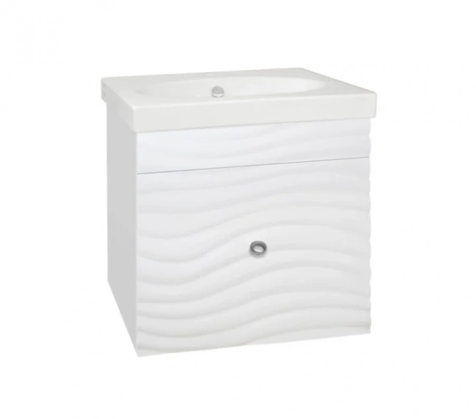 Тумба с раковиной подвесная Style Line Вероника ЛС-00000727 60 см с ящиками