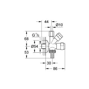 Вентиль угловой комбинированный Grohe 41073000 - фото 2