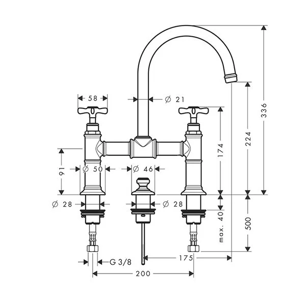 Смеситель для раковины Axor Montreux 16510 - фото 4