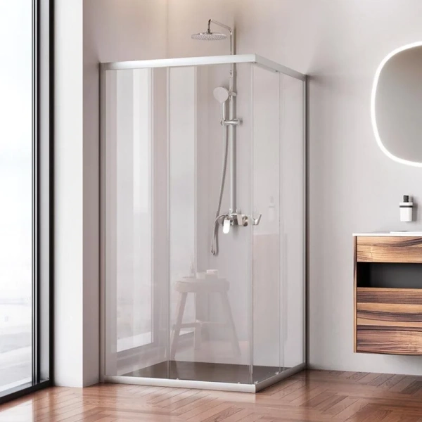 Душевой уголок Am.Pm Sunny 100x100 см хром матовый - фото 3