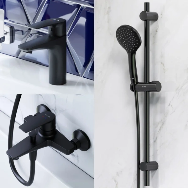 Душевой комплект Am.Pm Gem черный матовый - фото 2