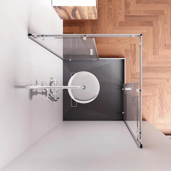 Душевой уголок Am.Pm Sunny 90x90 см хром матовый, 90х90 - фото 5