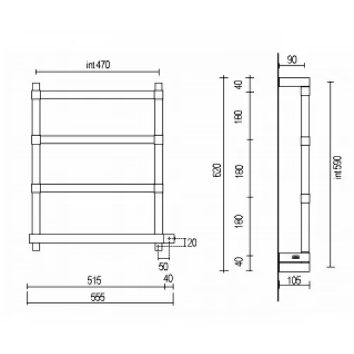 Полотенцесушитель электрический цвет:хром Margaroli 842 Box - фото 2