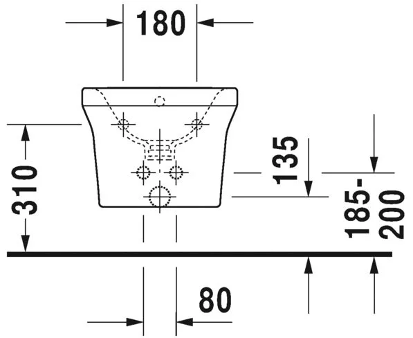 Биде подвесное Duravit P3 Comforts белое - фото 4