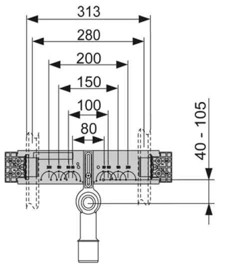 Монтажный комплект для установки раковины Tece TECEprofil 9020033 - фото 2