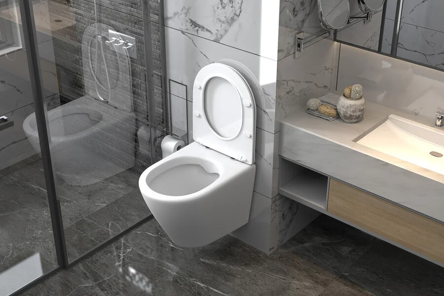 Унитаз подвесной Abber Bequem AC1102 безободковый, белые, черные, цветные - фото 10