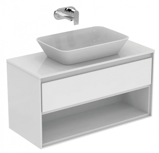 Тумба под раковину подвесная Ideal Standard Connect Air 100 см белая, подвесная, пристенная - фото 4