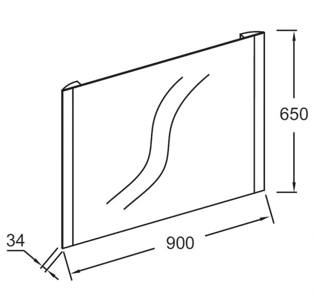 Зеркало с подсветкой Jacob Delafon Replique 90 см прямоугольное - фото 2