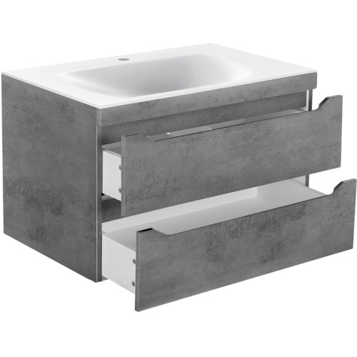 Тумба с раковиной подвесная Vincea Fine VMC-2F800 80,5 см с выдвижными ящиками, комплект (набор) - фото 8