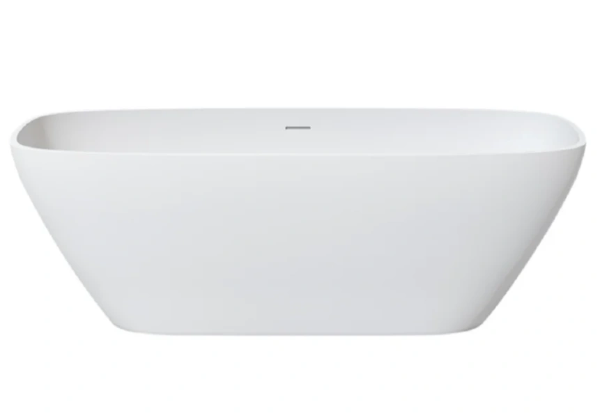 Ванна Uni-Flow Cono из искусственного камня Solid surface FS306-1700 Matt White, 170 х 80 см, белая матовая - фото 1