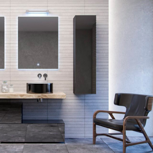 Шкаф-пенал подвесной Velvex Felay 33 см черный глянцевый, в наличии - фото 2