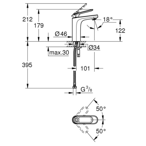 Смеситель для раковины Grohe Veris 23065000 - фото 2