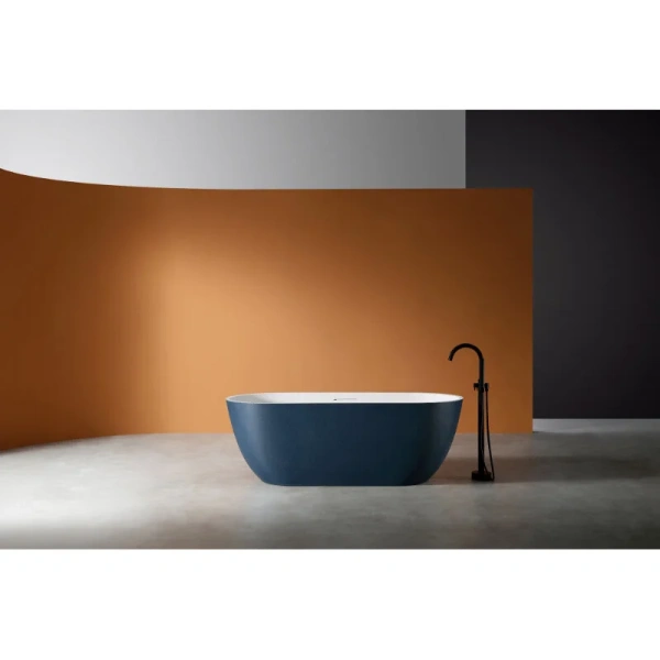 Ванна из искусственного камня Abber Frankfurt 170x75 см синяя матовая, 170x75 см - фото 4