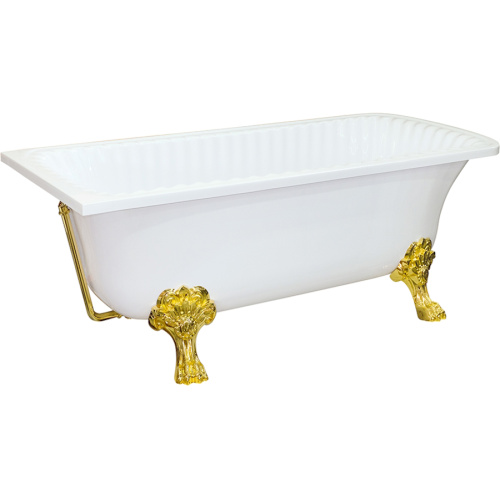 Ванна из искусственного камня Migliore Olivia Angolare 174х80 см фурнитура золото - фото 3