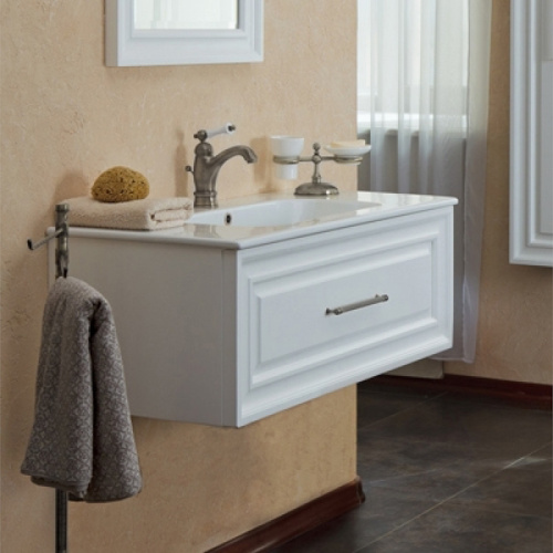 Раковина-консоль, 1 отверстие под смеситель, с кольцом перелива в цвете хром, La Beaute Cornelia, по запросу - фото 2