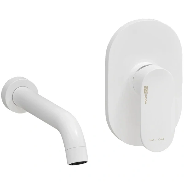 Смеситель для раковины WasserKRAFT Mindel белый Soft-touch - фото 1