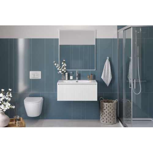 Тумба под раковину подвесная BelBagno Uno 80 см Bianco Opaco, в наличии - фото 2
