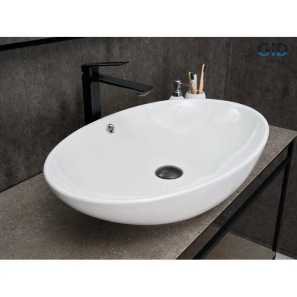 Раковина GID Lago N9007 64 см белая - фото 4