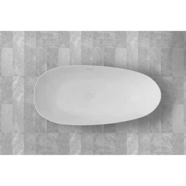 Ванна из искусственного камня Abber Stein 160x75 см белая матовая - фото 3