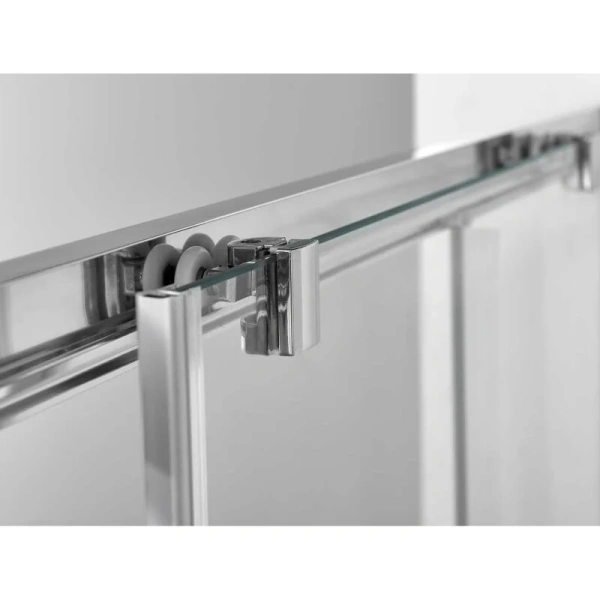 Душевая дверь в нишу Vincea Alpha 110 см стекло прозрачное профиль вороненая сталь, в нишу, стеклянные - фото 5