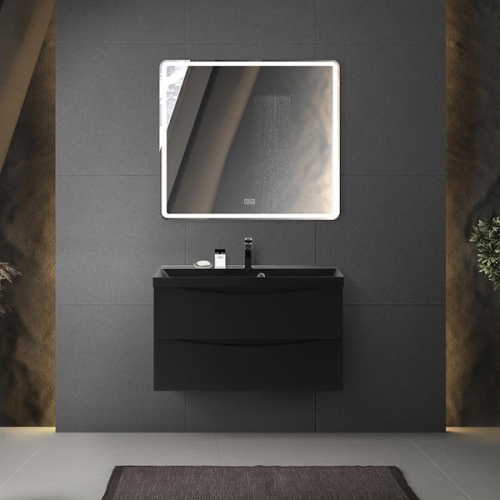Тумба под раковину подвесная BelBagno Marino 80 см nero lucido - фото 2