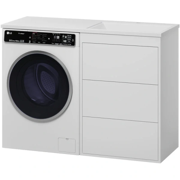 Тумба под раковину напольная Brevita Grafit 60 см белая - фото 1