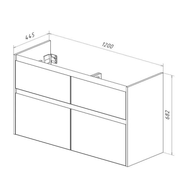 Тумба с раковиной Lemark Combi LM03C125T 125 см 4 ящика - фото 2
