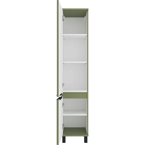 Шкаф-пенал Brevita Enfida 35 см зеленый, правый, другие - фото 8