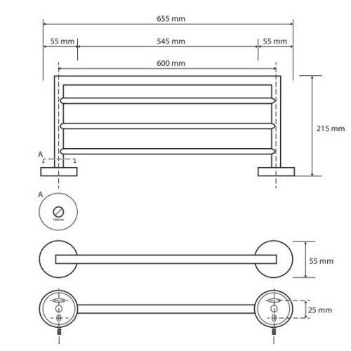 Полотенцедержатель Bemeta Neo матовый хром - фото 2