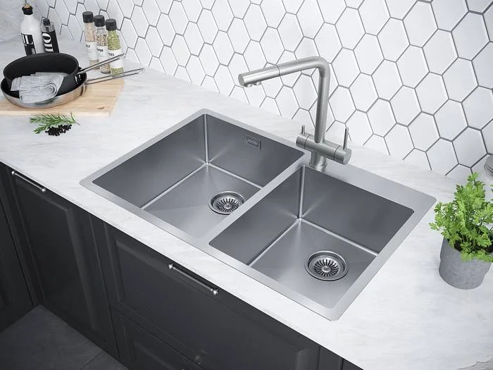 Мойка для кухни Paulmark Berman PM517851 78 см прямоугольная, врезные - фото 2
