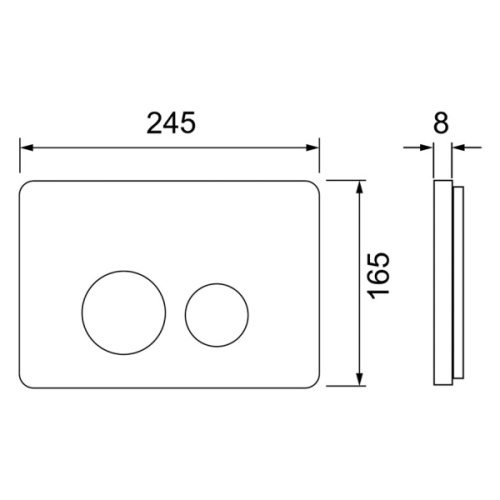 Клавиша смыва Tece TECEspring SL сатин - фото 2