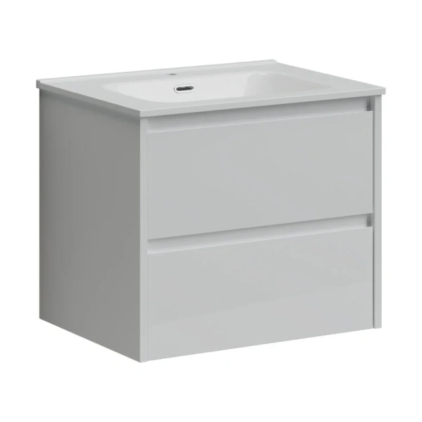 Тумба под раковину подвесная Sancos Libra 60 см белый глянец - фото 1