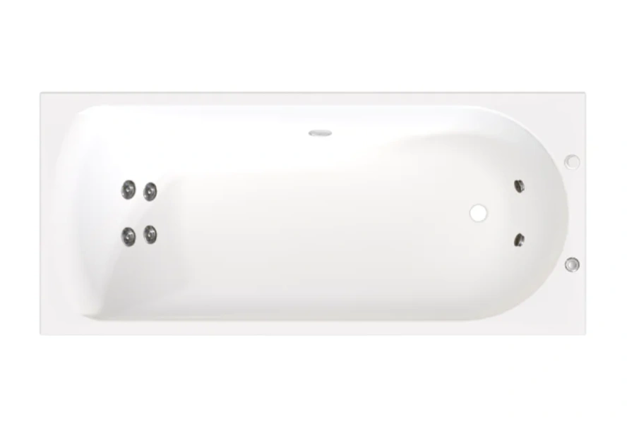 Гидромассажная ванна Радомир Николь 2-79-2-0-0-239Р, 150 x 70 см, рама-подставка разборная, фронтальный экран, слив-перелив автомат, гидромассаж Стандарт хром пневмокнопка, массаж спины и ступней, белая - фото 4