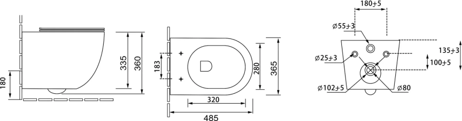 Унитаз подвесной Grossman Color бордовый матовый index_1 - фото 10