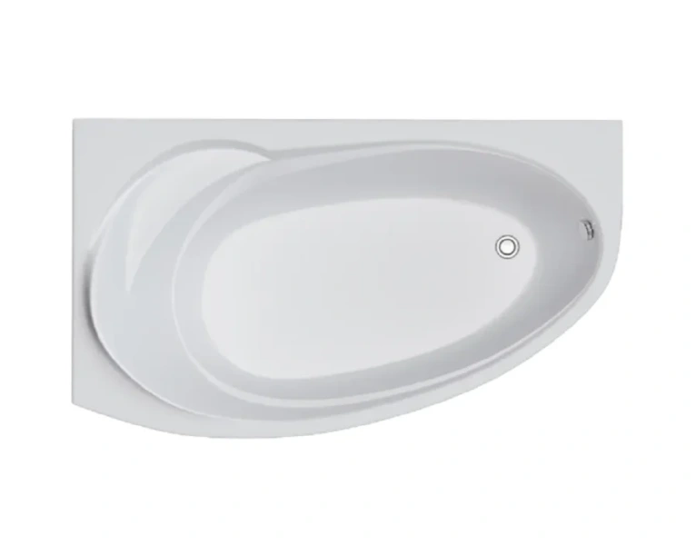 Ванна акриловая 1MarKa Julianna 01дж1410лкс2+, 170 x 100 см, левая, с каркасом и сливом-переливом, белая - фото 4