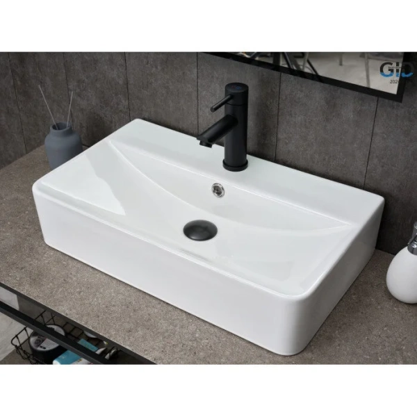 Раковина GID Geometrico N1344 61 см белая - фото 3