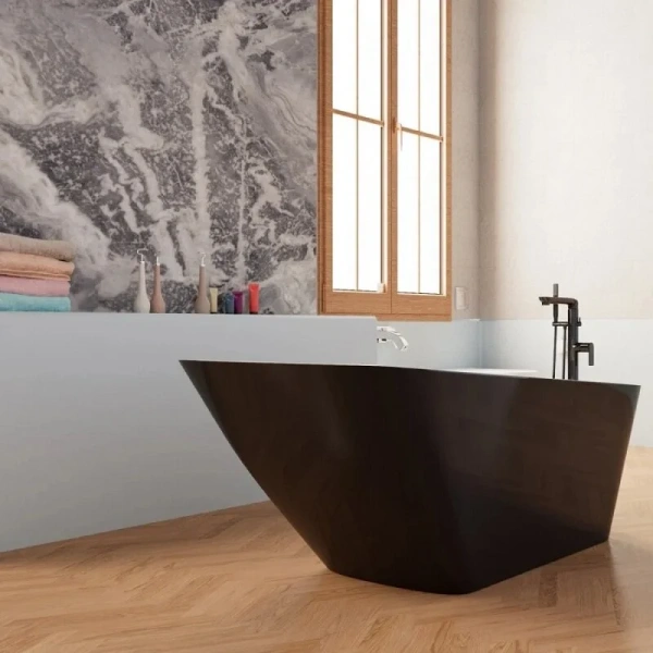 Ванна акриловая Frank F6106, 12518, 170 х 80 см, цвет белый/черный - фото 4