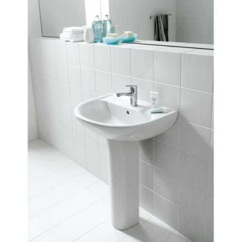 Раковина Laufen Pro 60 см с 1 отверстием для смесителя, белые - фото 4