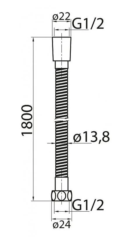 Шланг для душа Cezares CZR-FMDC2-180 гибкий - фото 3