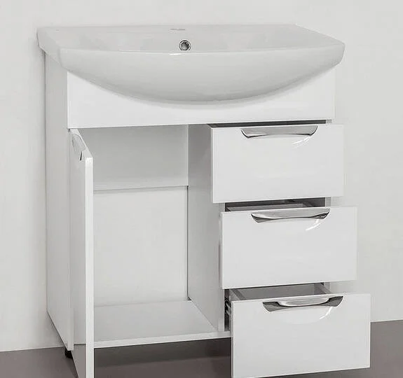 Тумба под раковину напольная Style Line Жасмин 66 см белая, по запросу - фото 2