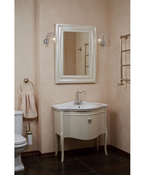 Тумба для раковины, цвет перламутр бежевый глянец, фурнитура хром, La Beaute Nicole, по запросу - фото 2