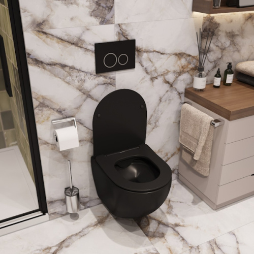 Унитаз подвесной Ceruttispa Sella черный, черные - фото 6