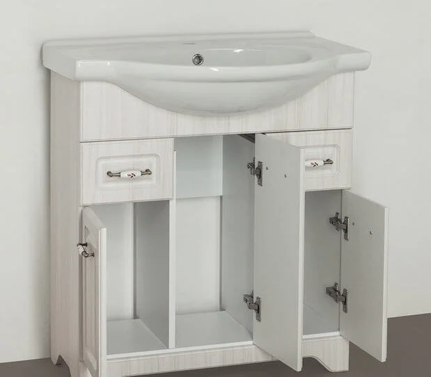 Тумба под раковину напольная Style Line Олеандр-2 71 см рельеф пастель, современная, hi-tech - фото 3