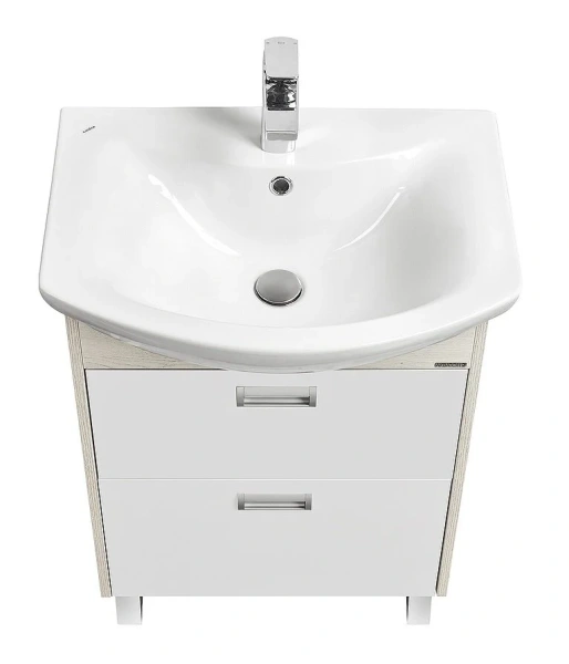 Тумба с раковиной напольная Акватон Бекка 1A196601BAC20 60 см с двумя ящиками - фото 3